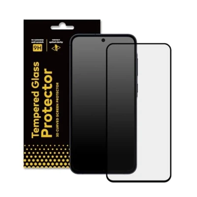 Afbeelding van RHINOSHIELD Displaybeschermfolie compatibel met [Galaxy A55 (5G)] 9H gehard glas van rand tot kras en vingerafdrukbestendigheid hardheid gebogen bescherming [bubbelvrij kleven]