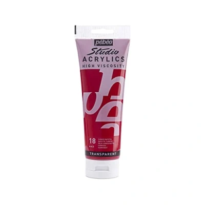 Afbeelding van Pébéo acrylverf Fine Studio rood karmijn naphtol 250 ml 169 018