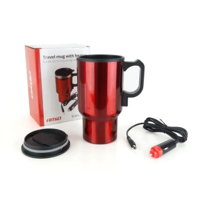 Afbeelding van AMiO Auto Koffie/Thee Verwamer Thermisch (12v) met Contraplug Rood