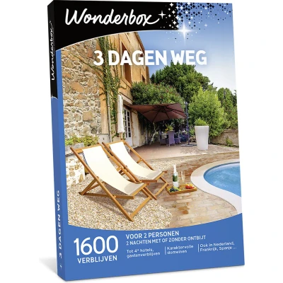 Afbeelding van Wonderbox Cadeaubon 3 dagen weg