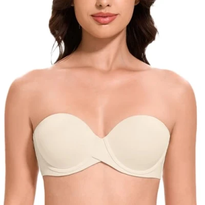 Afbeelding van MELENECA Push up beugel voor dames, gevormd, zonder bandjes, dollar de sable