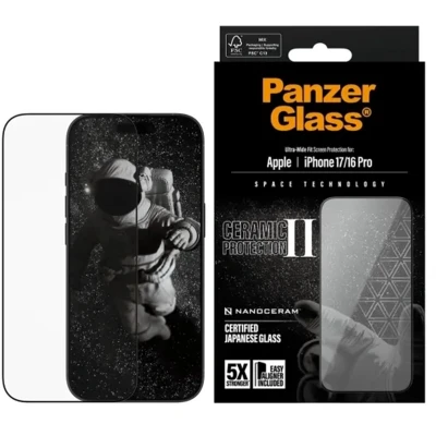 Afbeelding van PanzerGlass Ceramic Screenprotector met applicator voor de Apple iPhone 17
