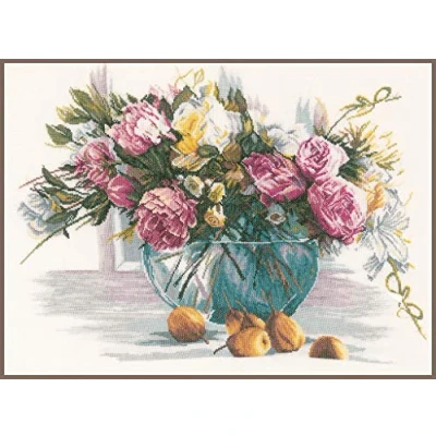 Afbeelding van Borduurpakket Stilleven van bloemen 0162299