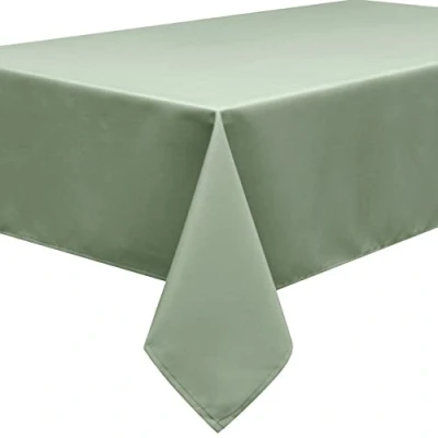 Afbeelding van Tafelkleed kwaliteit zwaar, onderhoudsvriendelijk vierkant 180 x cm effen saliegroen
