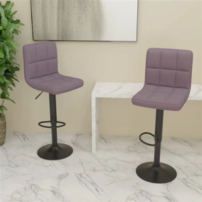 Image de vidaXL Tabourets de bar lot 2 taupe tissu333390