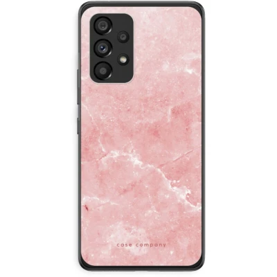 Afbeelding van Case Company® hoesje geschikt voor Samsung Galaxy A53 5G Roze marmer Soft Cover Telefoonhoesje Bescherming aan alle Kanten en Schermrand