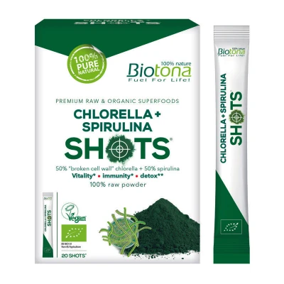 Afbeelding van Biotona Chlorella + Spirula Shots 44GR