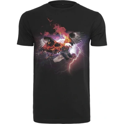 Afbeelding van Mister TEE Eagle Tshirt print, Heren, Maat: Small, Black