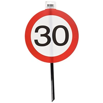 Afbeelding van Tuinbord Verkeersbord 30 inclusief stok