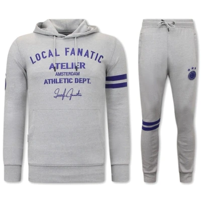 Afbeelding van Heren Trainingspak Athletic Dept. Grijs Blauw Maat XXL