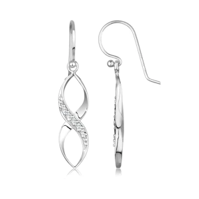 Afbeelding van Elli Spirale Infinity ZART Oorbellen, Dames, Maat: One Size, Weiß