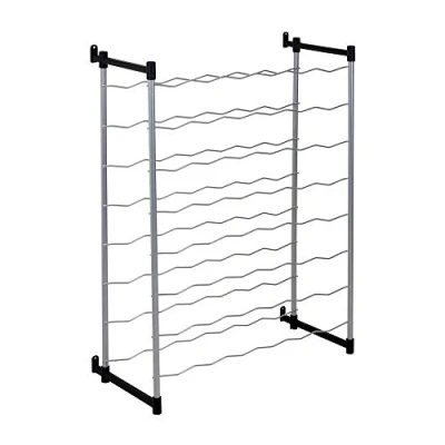 Afbeelding van Metaltex Merlot Flessenrek Voor 48 Flessen 59X26X85 Cm Zilver/Zwart