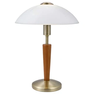Afbeelding van Eglo Solo 1 Tafellamp Lichts Ø260mm. Brons, Noot Wit