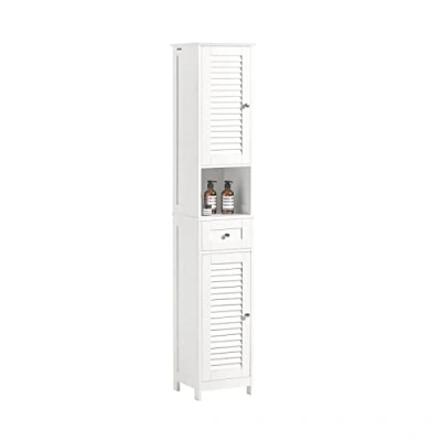 Afbeelding van SoBuy FRG236 W Badkamermeubel, hoge kast, opslag, 32 x 30 170 cm (b d h), wit