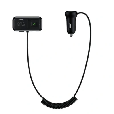Afbeelding van Baseus Dubbele USB Poort Autolader en Bluetooth FM Muziek Transmitter Zwart