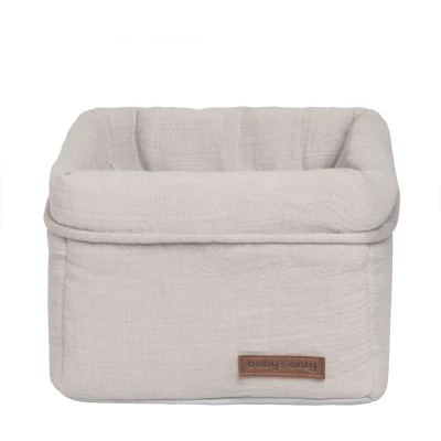 Afbeelding van Baby&#039;s Only Commodemandje Opbergmandje Commode organizer Babykamer accessoires Breeze Urban Taupe 100% katoen