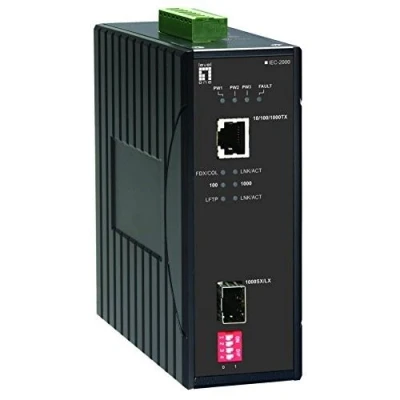 Image de Levelone iec 2000 1000mbit s noir convertisseur de support réseau (555521)