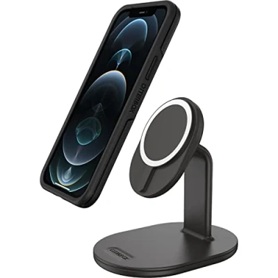 Afbeelding van OtterBox MagSafe oplaadstation, stijlvol, lichtgewicht oplaadstation ontworpen voor veilige afstemming en perfecte bevestiging met MagSafe, iPhone, zwart