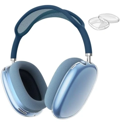 Afbeelding van FINTIE hoes compatibel met Airpods Max, transparante zachte TPU krasbestendige voor AirPod transparant