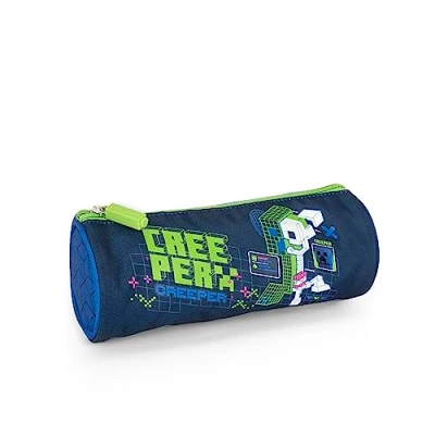 Afbeelding van Minecraft Etui Rond, Creeper 22 x 8 cm Polyester
