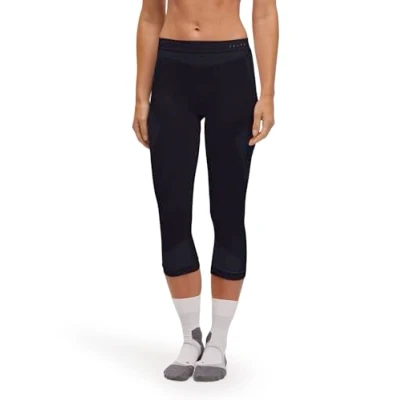 Afbeelding van FALKE 3/4 Warm Tights klimaatregulerend, anti zweet functioneel ondergoed sportbroek dames zwart Maat M