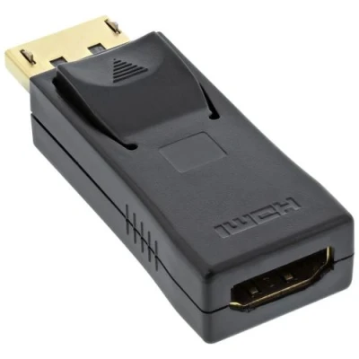 Image de InLine Adaptateur vidéo DisplayPort mâle pour HDMI femelle noir support 4K