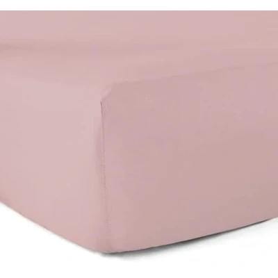 Image de Drap Housse 100% Coton 57 Fils Rose Poudré 140 x 190 cm Bonnet 30
