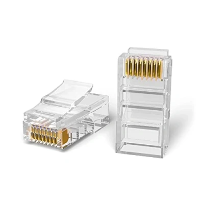 Afbeelding van Mr. Tronic RJ45 Connectoren 8P8C Modulaire Stekkers (100 Delig Pakket, CAT5E UTP)