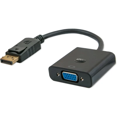 Afbeelding van Adapter DisplayPort naar VGA Savio CL 90 Zwart 20 cm