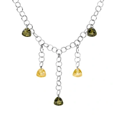 Afbeelding van Orphelia ZK 2684/1 Collier Zilver 925 46 cm Swarovski kristal