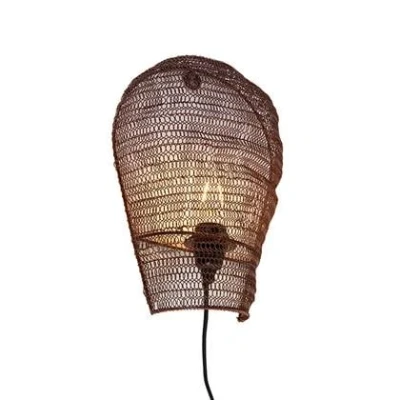 Afbeelding van QAZQA Oosterse wandlamp brons 35 cm Nidum