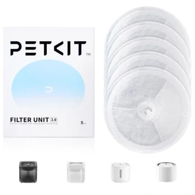 Afbeelding van PETKIT Filterpatroon 3.0, 5 stuks, voor gebruik op EVERSWEET 2.0 &amp; 3.0 CYBERTAIL..