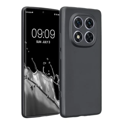 Afbeelding van kwmobile metallic telefoonhoesje van TPU geschikt voor Xiaomi Redmi Note 14 Pro 5G / Poco X7 Flexible case smartphone In grijs
