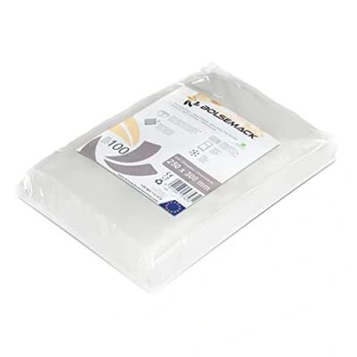 Image de Bolsemack Sacs sous Vide gaufrés 250x300mm (25x30 cm.) 100 unités, à Usage Alimentaire pour Tout Type d&#039;appareil de Mise