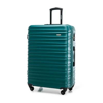 Image de WITTCHEN Valise de voyage Bagage à main cabine rigide ABS 4 roulettes pivotantes Serrure combinaison Poignée télescopique GROOVE Line Taille L Vert Brussels Airlines/Ryanair/TUI fly Belgium
