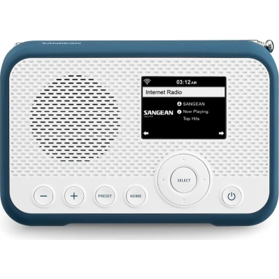Afbeelding van Sangean WFR 39 Zakradio met internetradio Internet, DAB, VHF (FM) Internetradio, FM, WiFi Spotify, Wekfunctie, Oplaadbaar Wit, Blauw