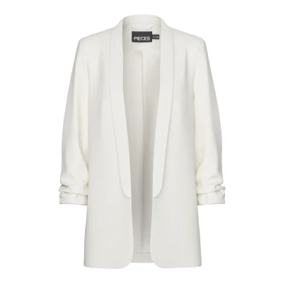 Afbeelding van Pieces Pcbosella 3/4 Blazer, Dames, Maat: XS, Cloud dancer