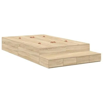 Afbeelding van vidaXL Opslagbedframe Sonoma eik 120x200 cm