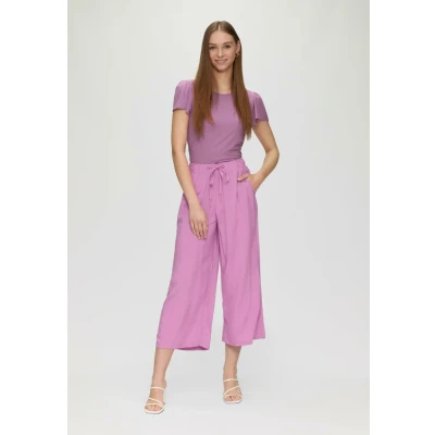 Afbeelding van Q/S designed by T shirt Maat M Vrouwen 4721 LILAC/PINK Modal