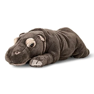 Afbeelding van Uni Toys nijlpaard klein, liggend 29 cm (lengte) pluche nijlpaard, pluche, knuffeldier