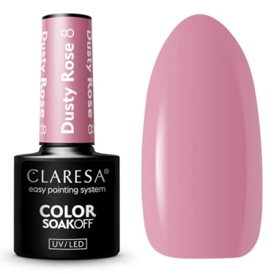 Afbeelding van Claresa UV/LED Gellak Dusty Rose #8 5ml. Roze Glanzend Gel nagellak
