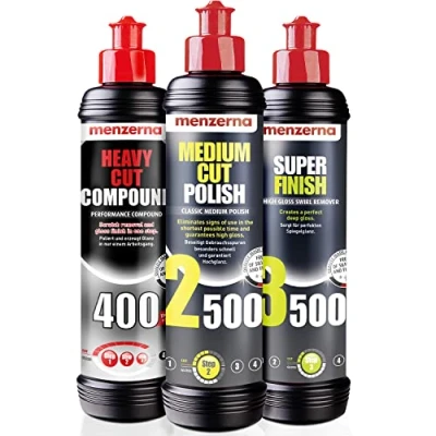 Afbeelding van menzerna Heavy Cut Compound 400 &amp; Medium Polish 2500 Super Finish 3500