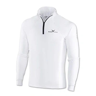 Afbeelding van Black Crevice skishirt met ritssluiting voor heren BCR11203, uniseks, skishirt, wit/zwart, L