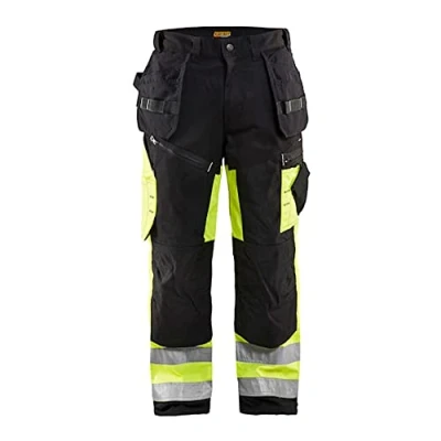 Afbeelding van Blaklader High Vis 4 weg stretch werkbroek 1993 1642 Zwart/High Geel C52