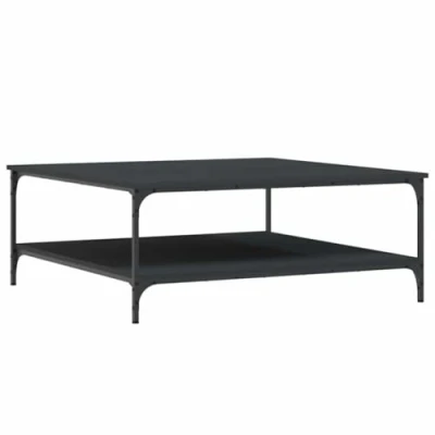 Image de vidaXL Table basse noir 100x100x40 cm bois d&#039;ingénierie832843