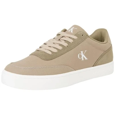 Afbeelding van Calvin Klein Jeans Classic Cupsole Sneakers laag, Heren, Maat: 45, Weathered teak/mermaid/eggshell Leer en textiel