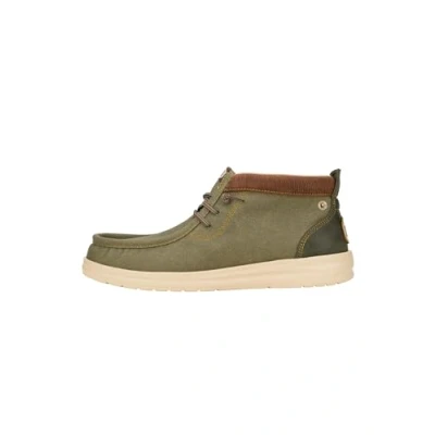 Afbeelding van HEYDUDE Wally Mid GripR Workwear Heren Instappers Dusty Olive Maat 47