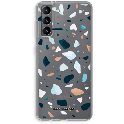 Afbeelding van Case Company® hoesje geschikt voor Samsung Galaxy S21 Terrazzo N13 Soft Cover Telefoonhoesje Bescherming aan alle Kanten en Schermrand