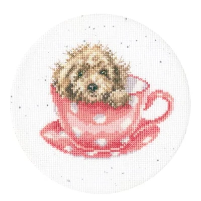 Afbeelding van Bothy Threads Hannah Dale Teacup Pup borduren (pakket) XHD119P