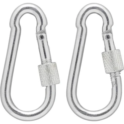 Afbeelding van Pro Plus Karabijnhaak met Schroefsluiting Metaal Ø 6 x 60 mm 2 stuks